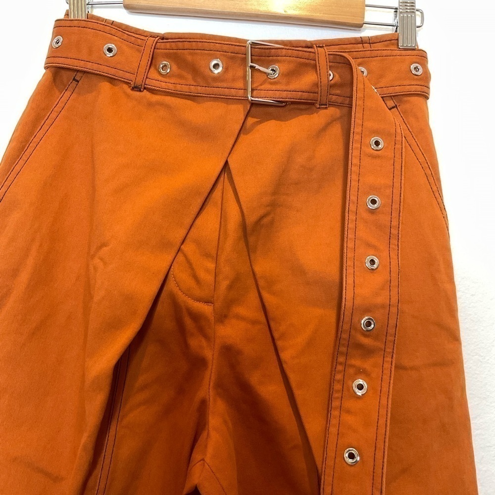 Proenza Schouler Belted Straight Pants in Cuffs Size 0 XSmall - Picture 3 of 16